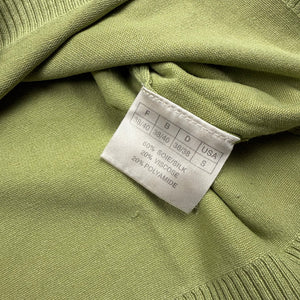 Green real silk round neck jumper (M/L)
