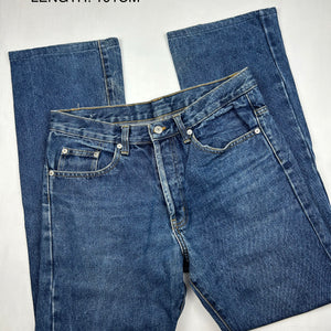 Blue denim low waist baggy pants (M)