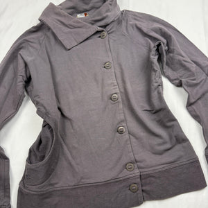 Grey cotton buttons up tight fit jacket (M/L)
