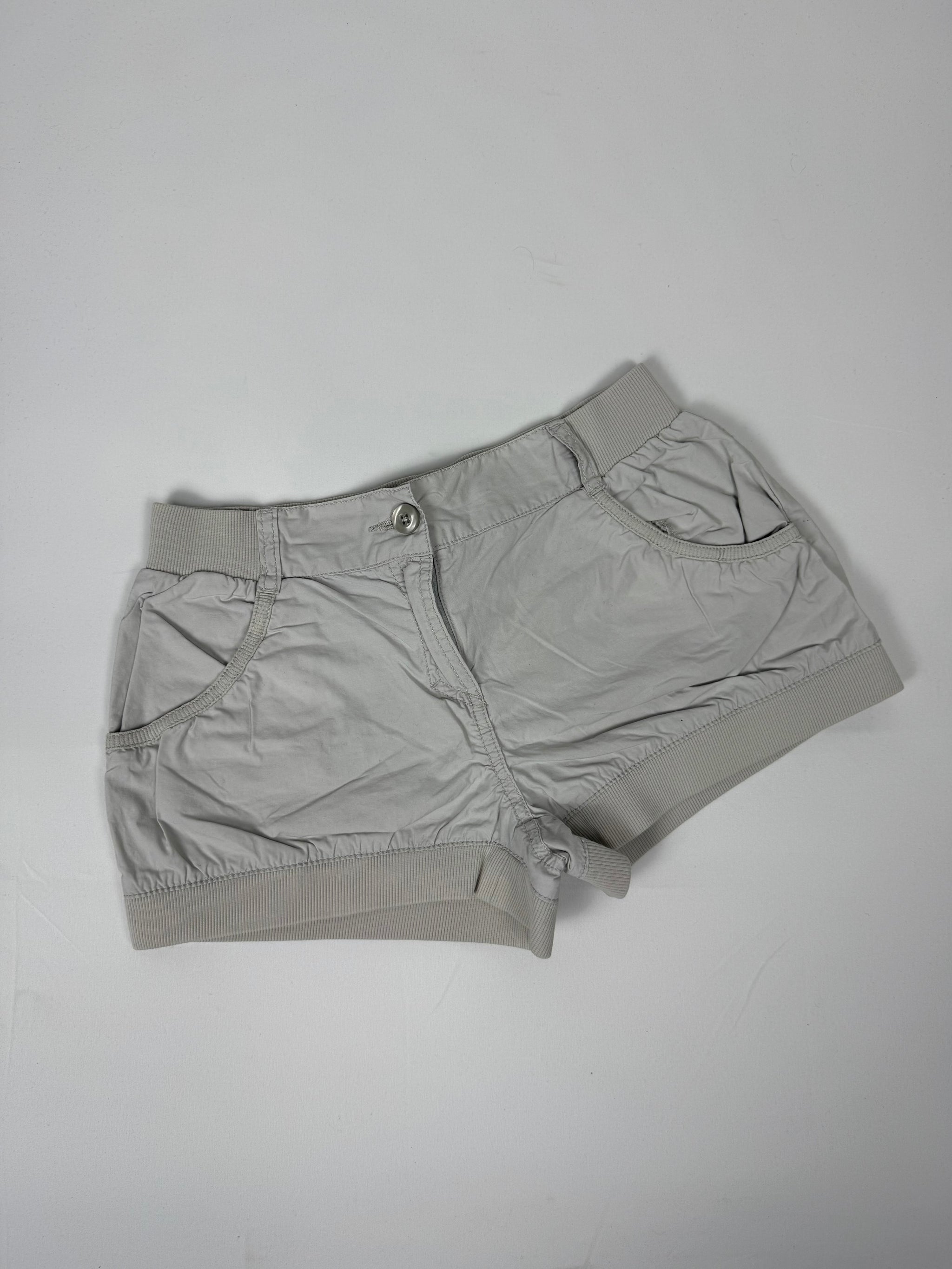 Grey cotton low rise mini short (S)