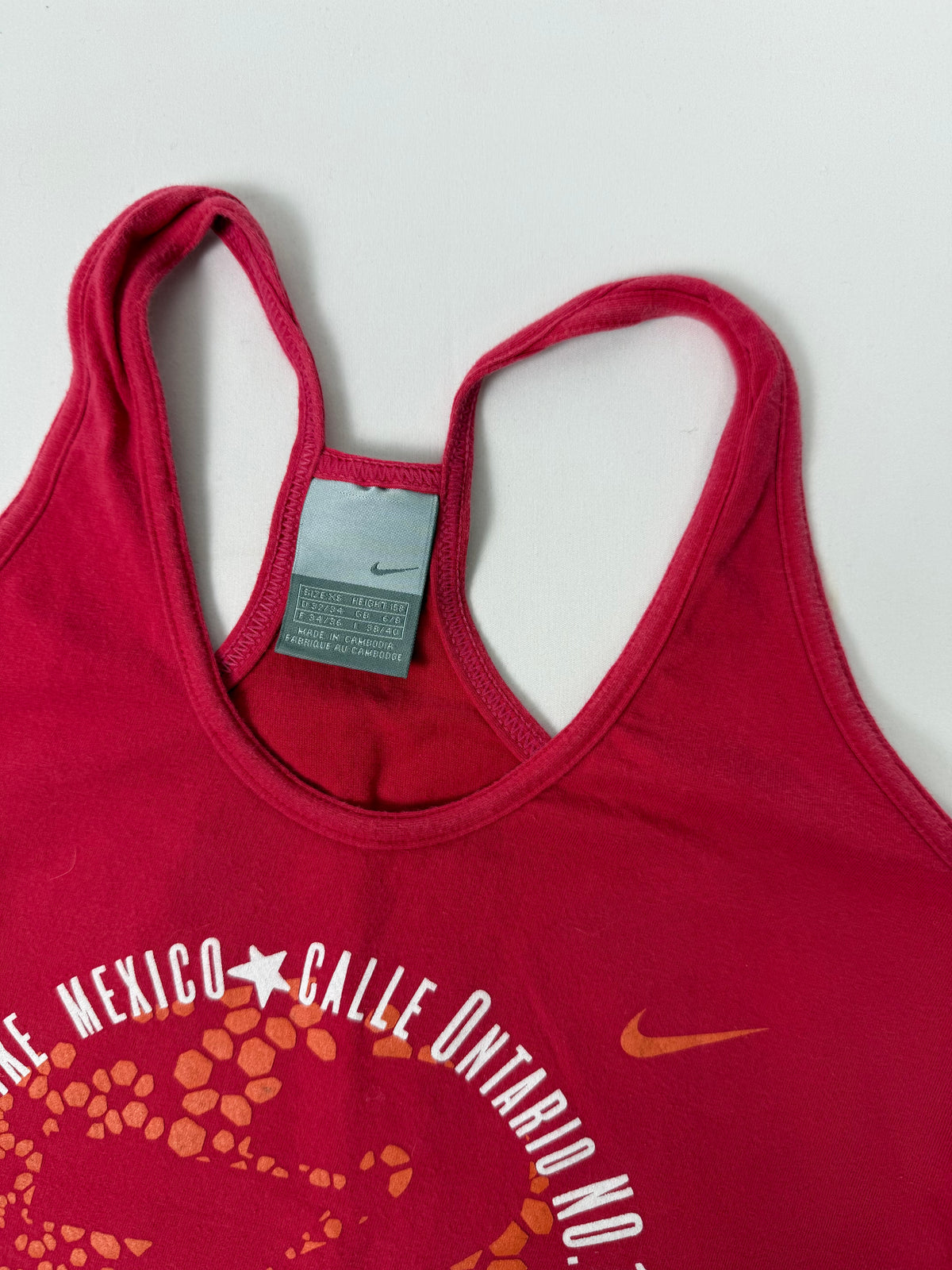 Red graphic activewear top (XS)
