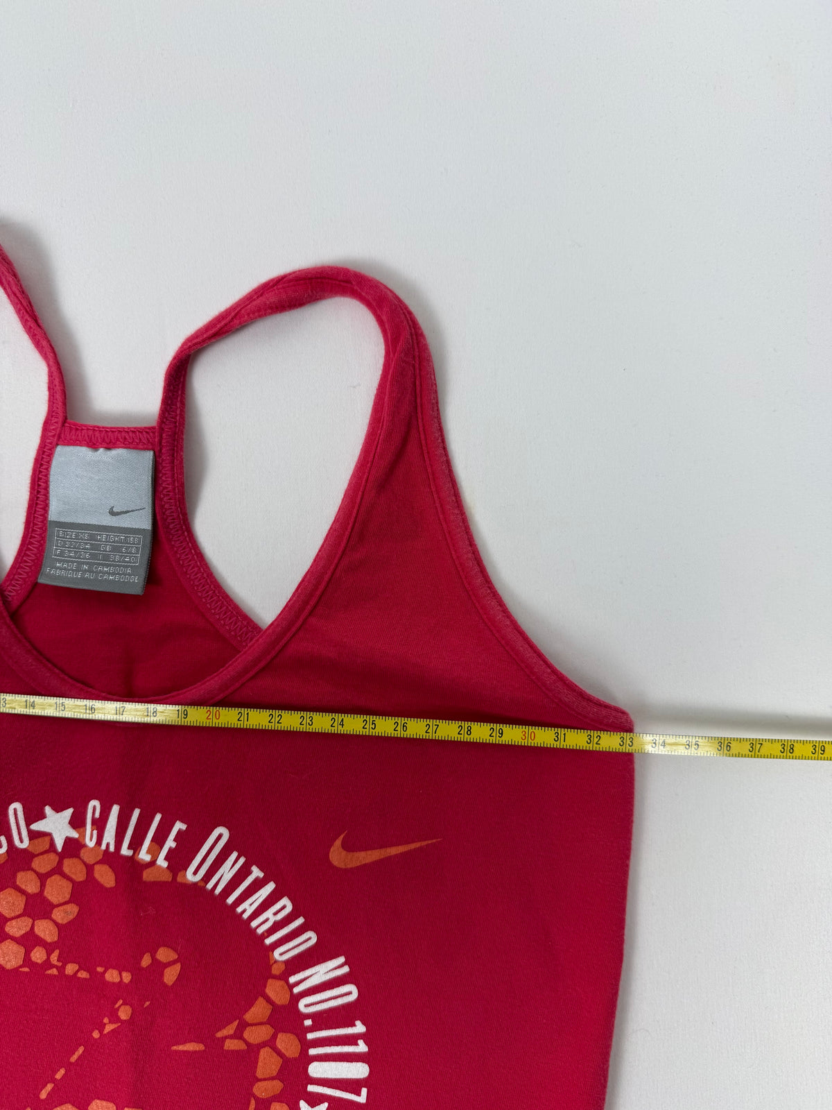 Red graphic activewear top (XS)