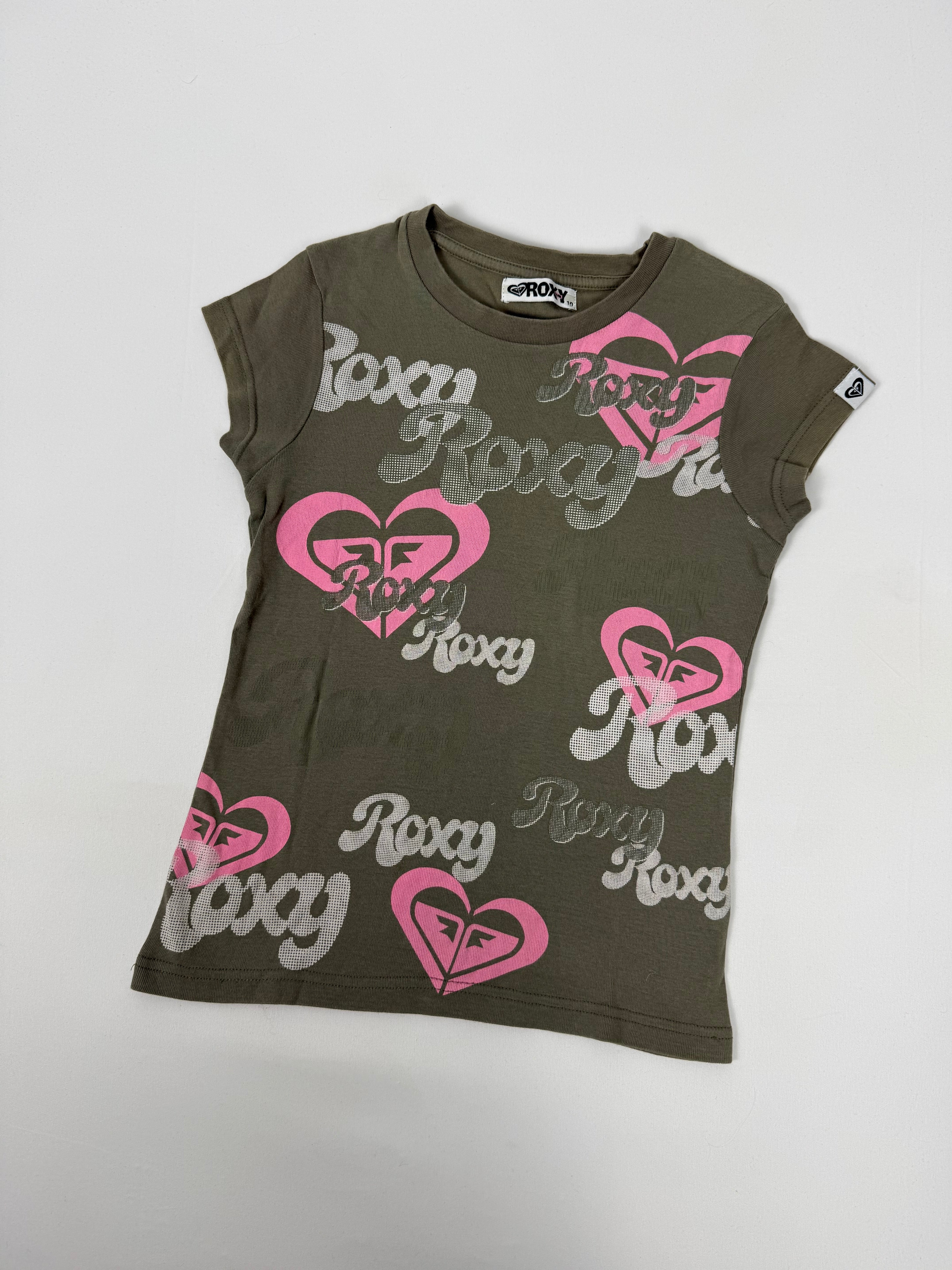Khaki graphic cotton tee (XS)