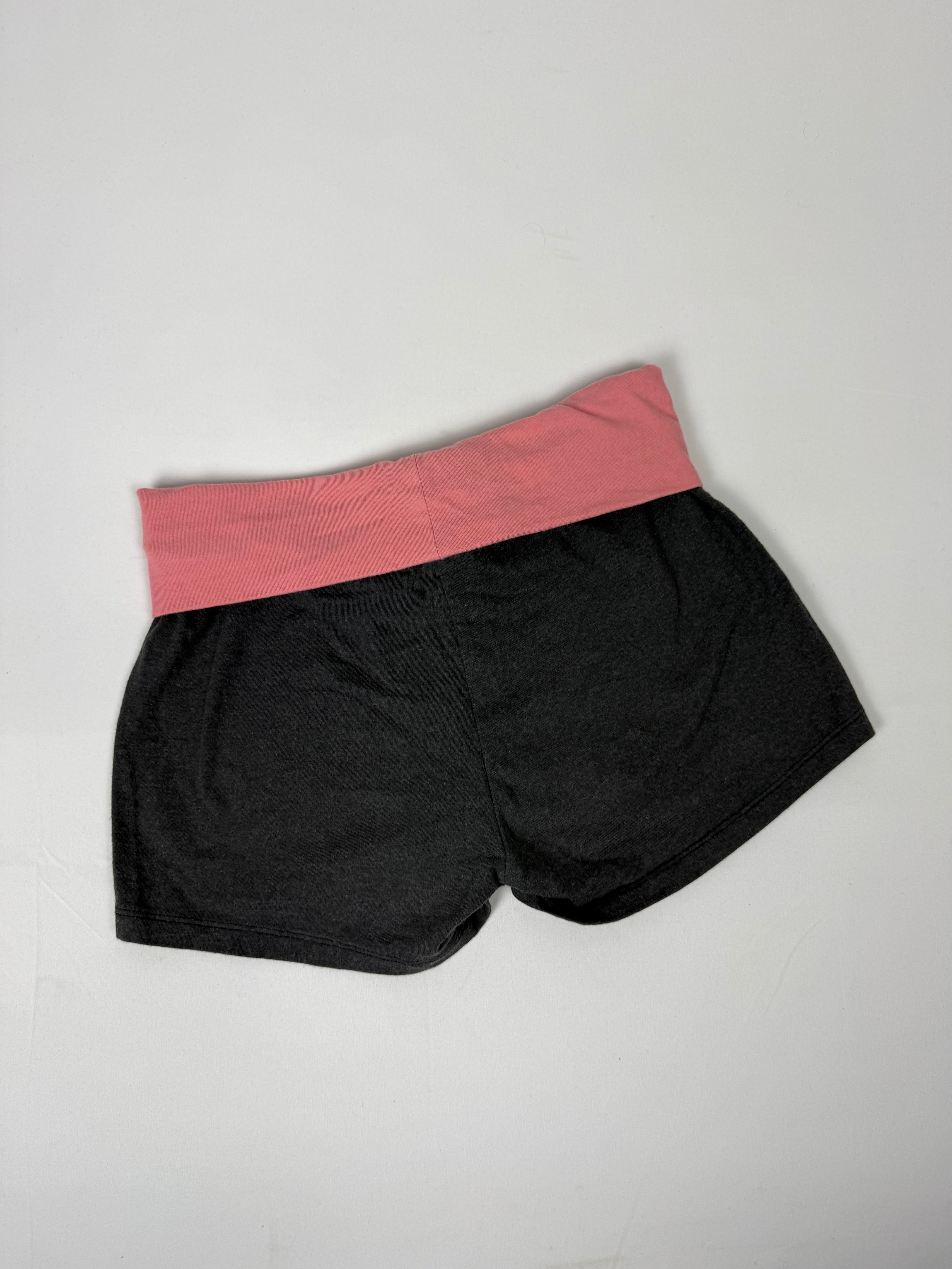 Grey & pink activewear mini short (S)