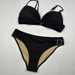 Black low rise bikini set (M)