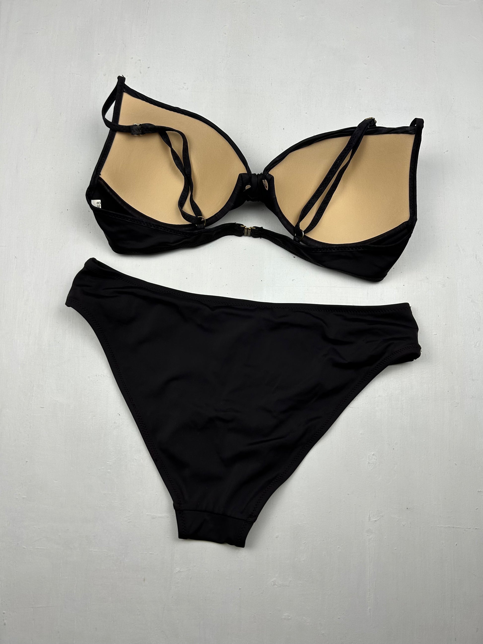 Black low rise bikini set (M)
