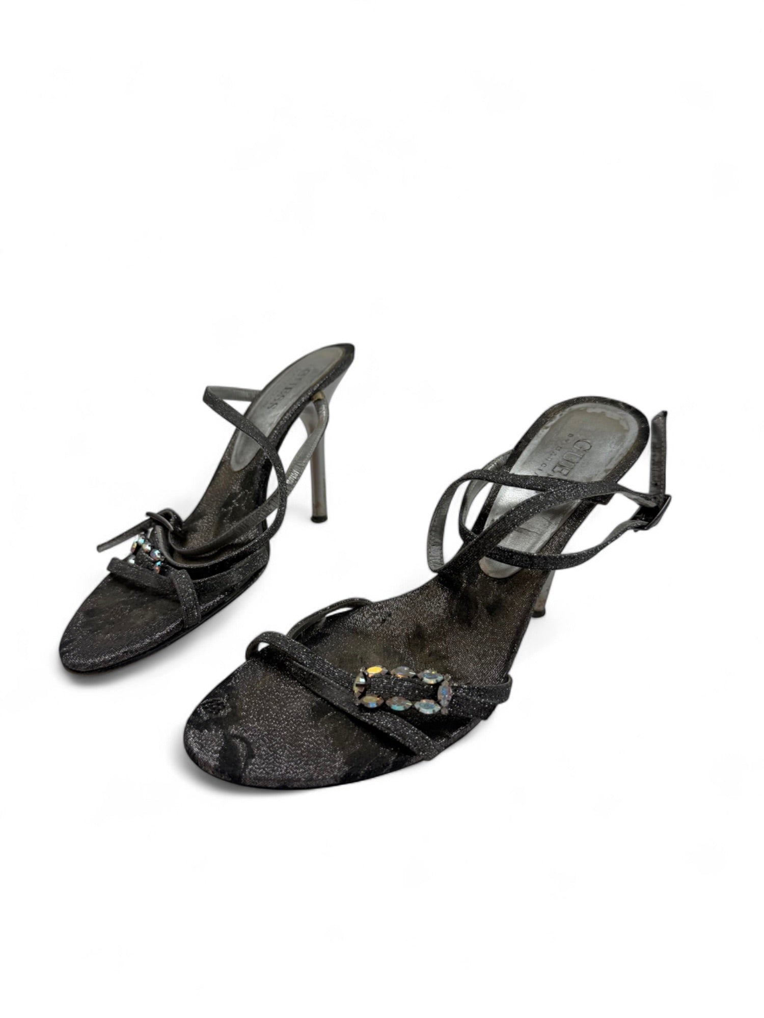 Black rhinestones heels (37)