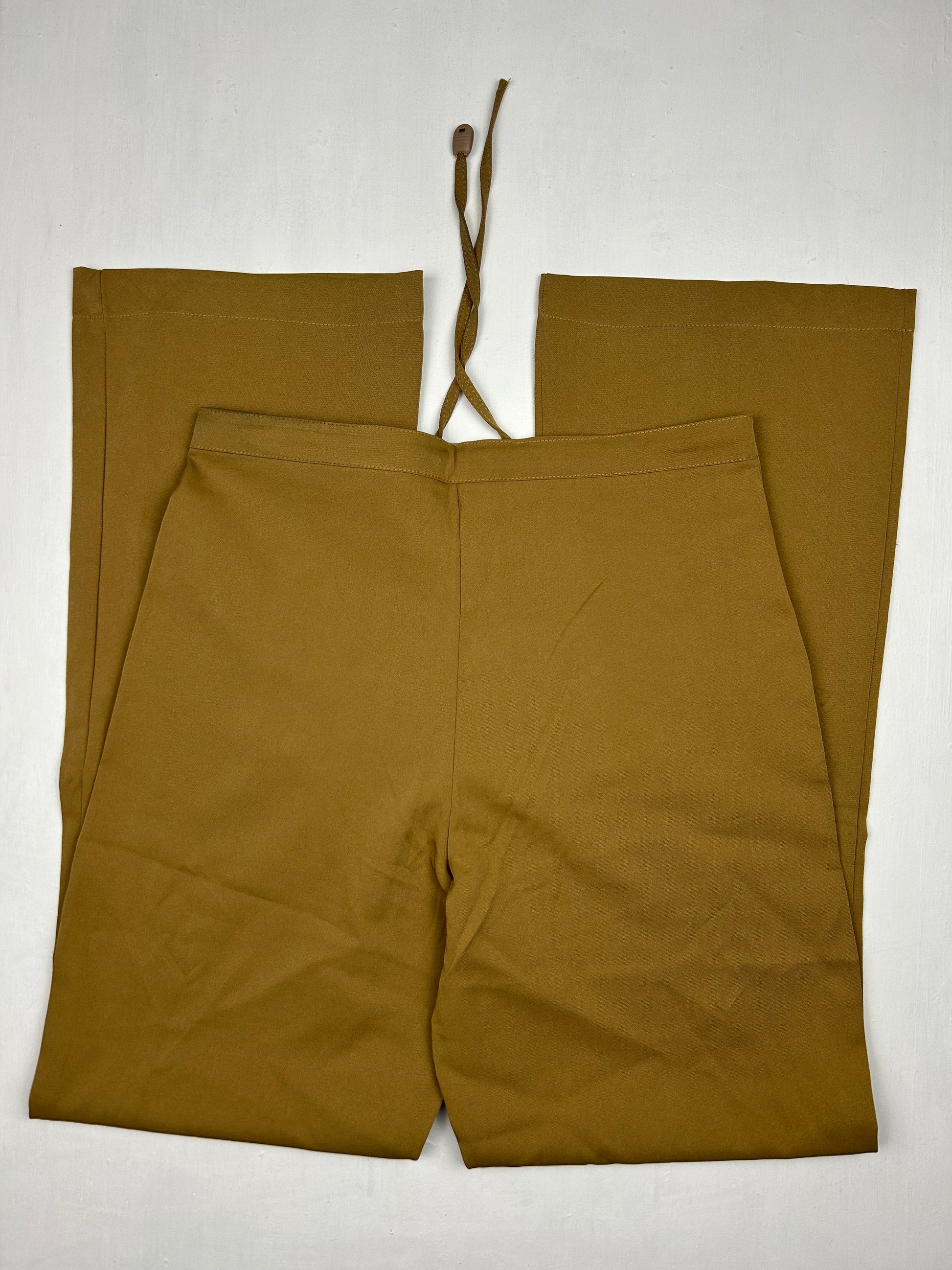 Beige bootcut office pants (S)