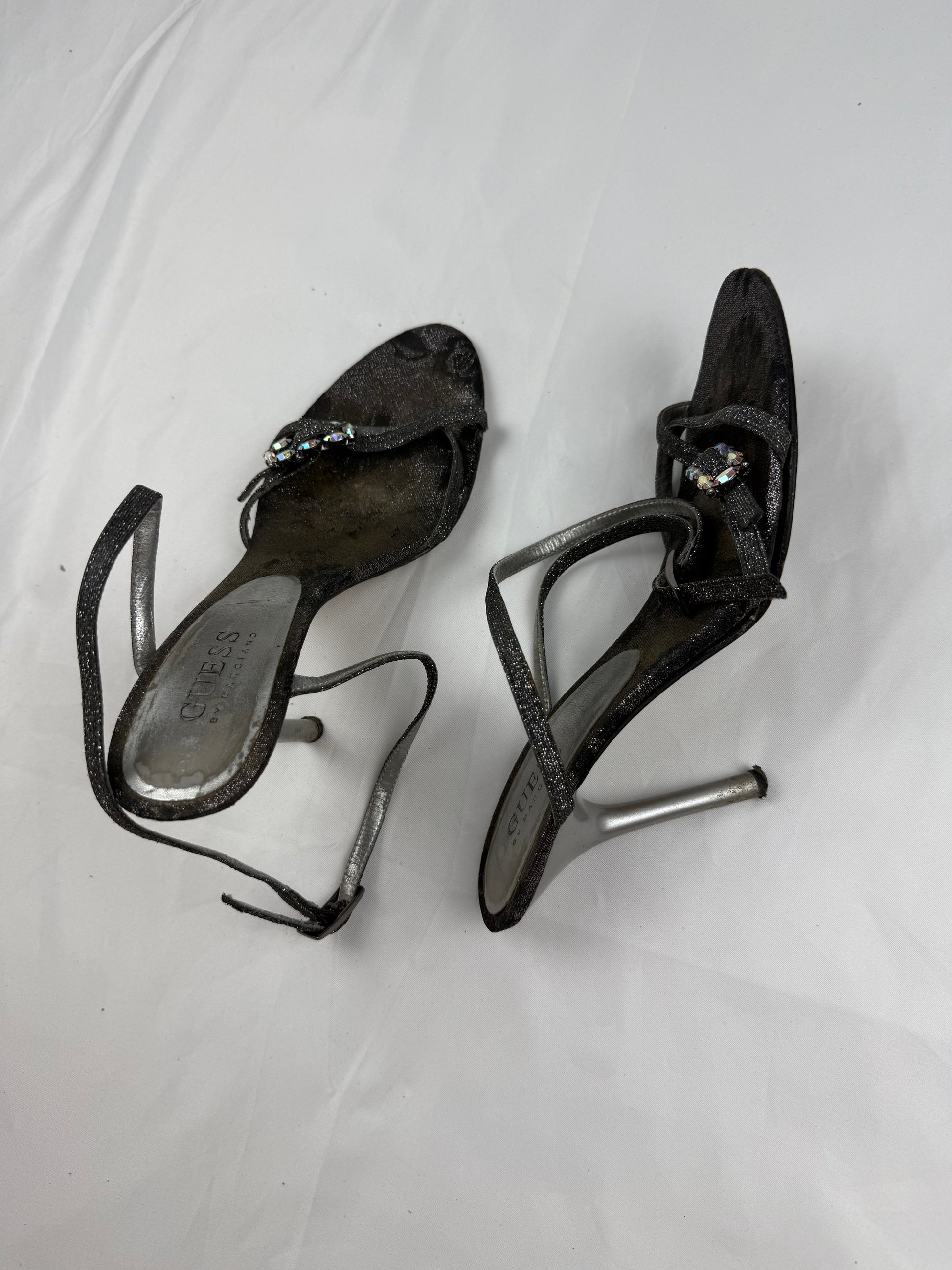 Black rhinestones heels (37)