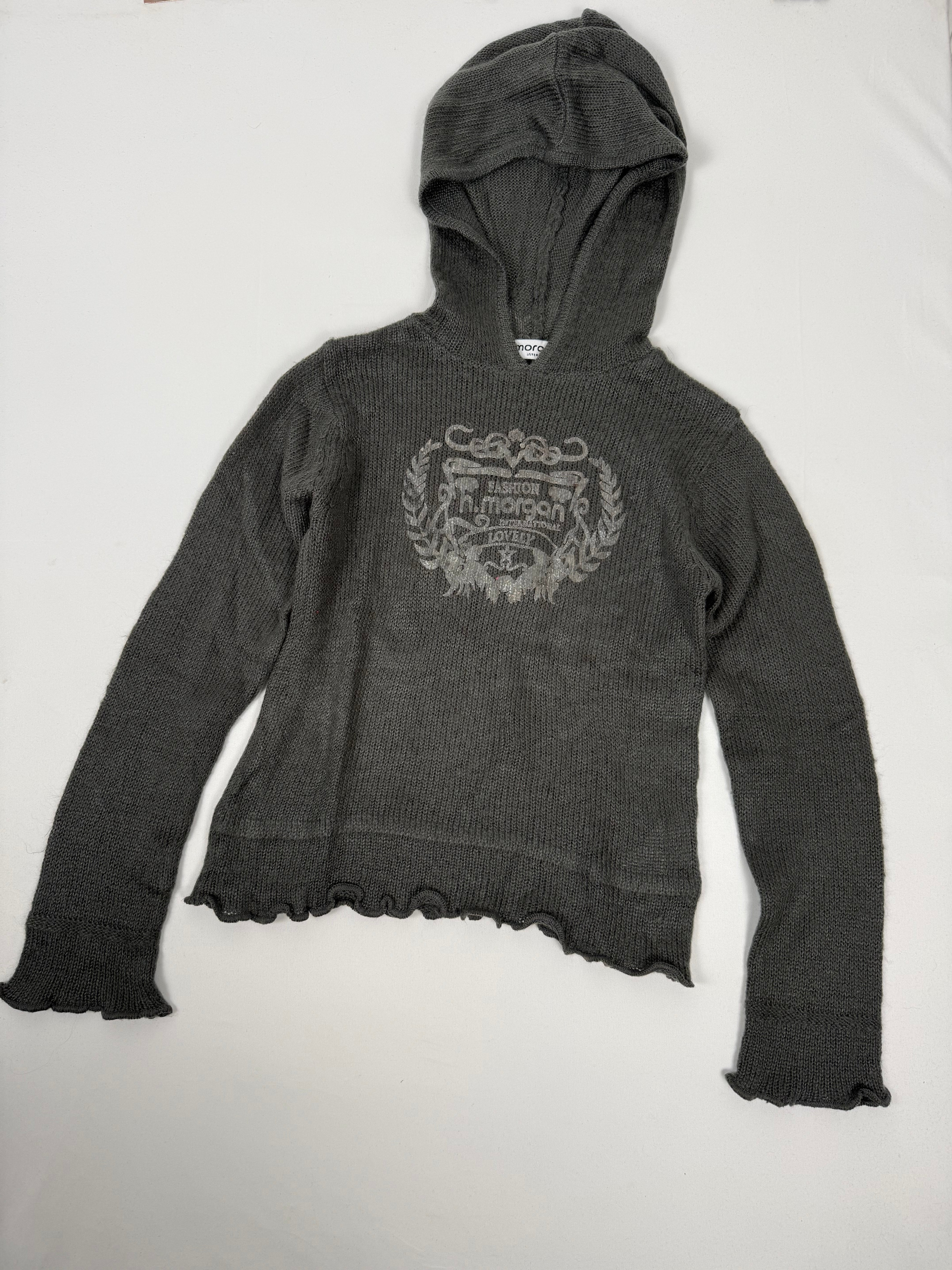 Grey hooded super soft jumper (S)