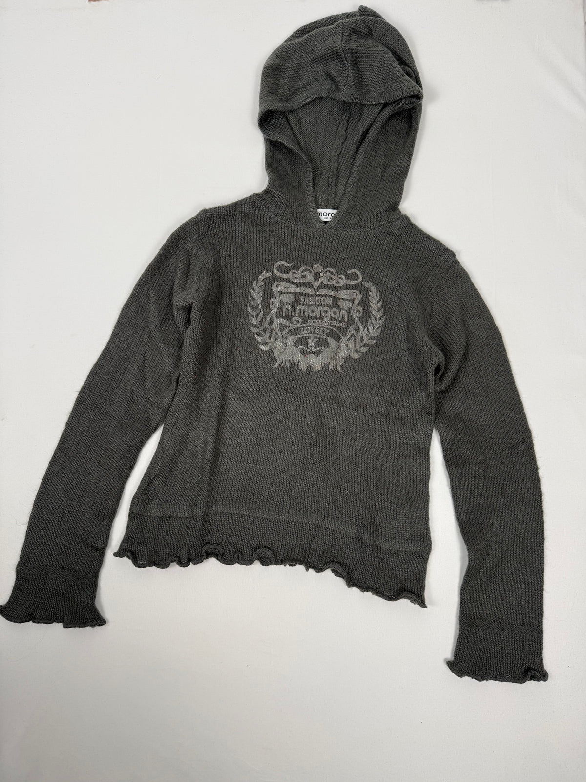 Grey hooded super soft jumper (S)