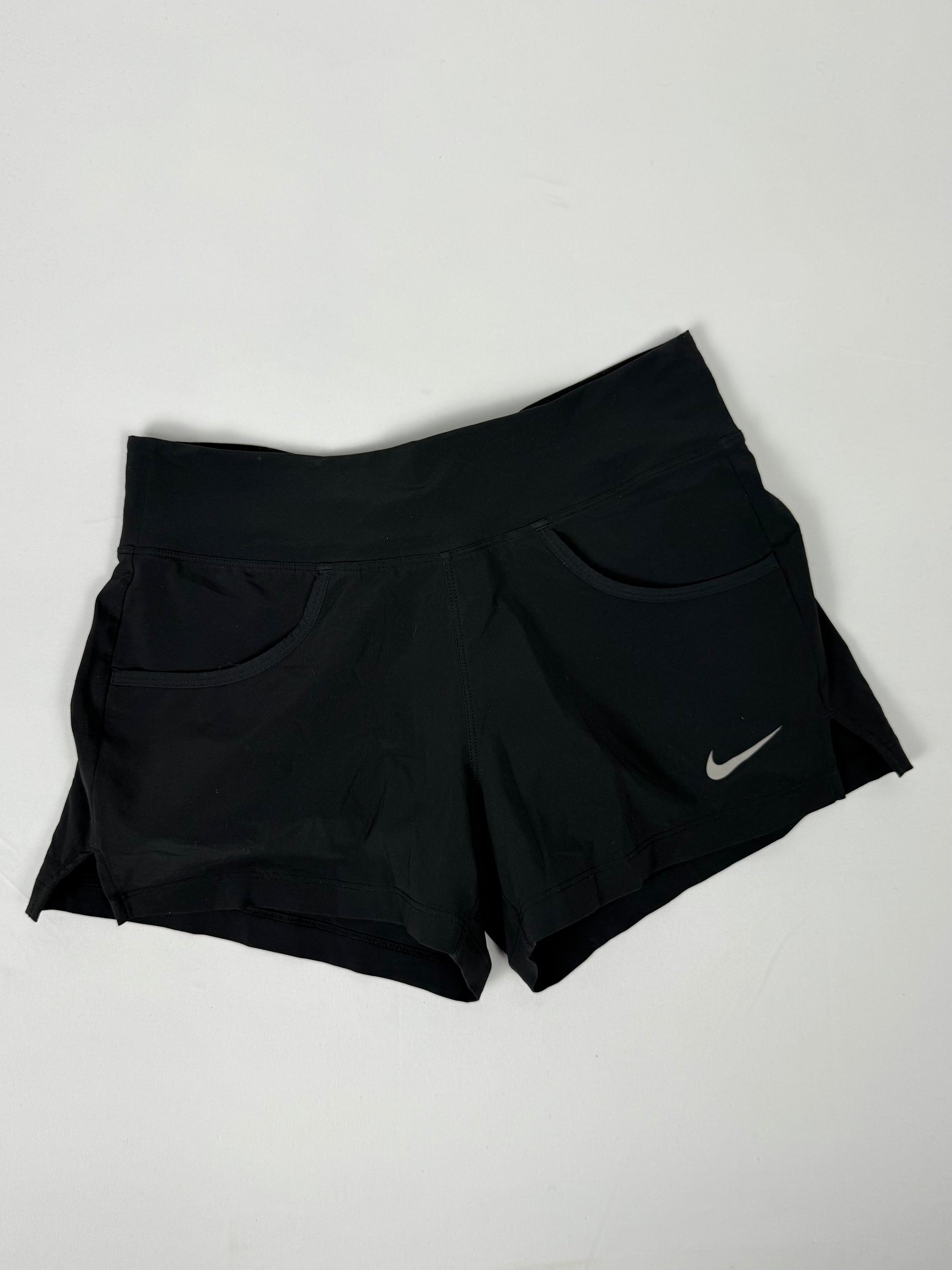 Black activewear running mini short (XS)