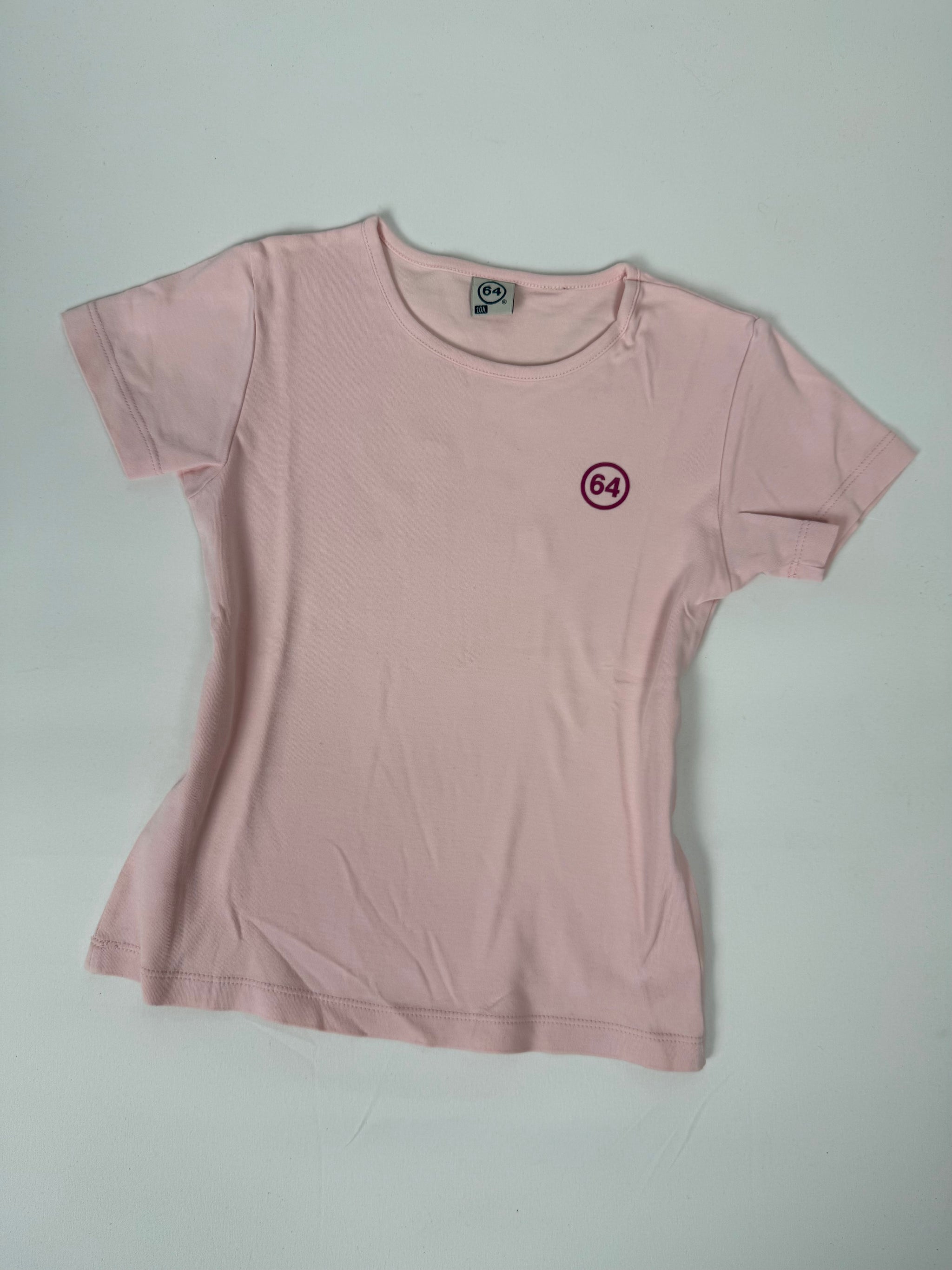 Baby pink cotton graphic tee (S)
