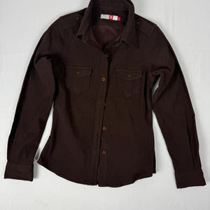 Brown buttons up long sleeves shirt (S/M)