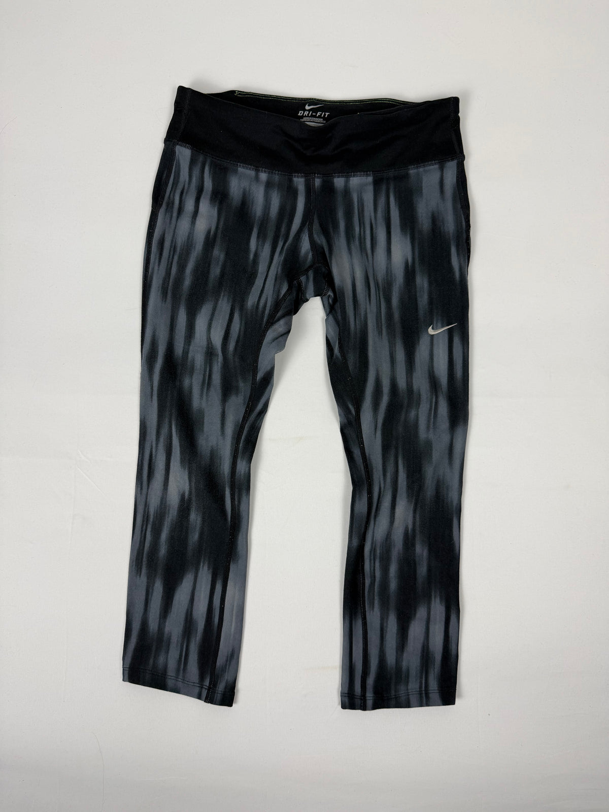 Pantalon droit taille basse en jean noir (XS)