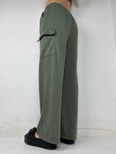 Khaki cargo joggers pants (S/M)