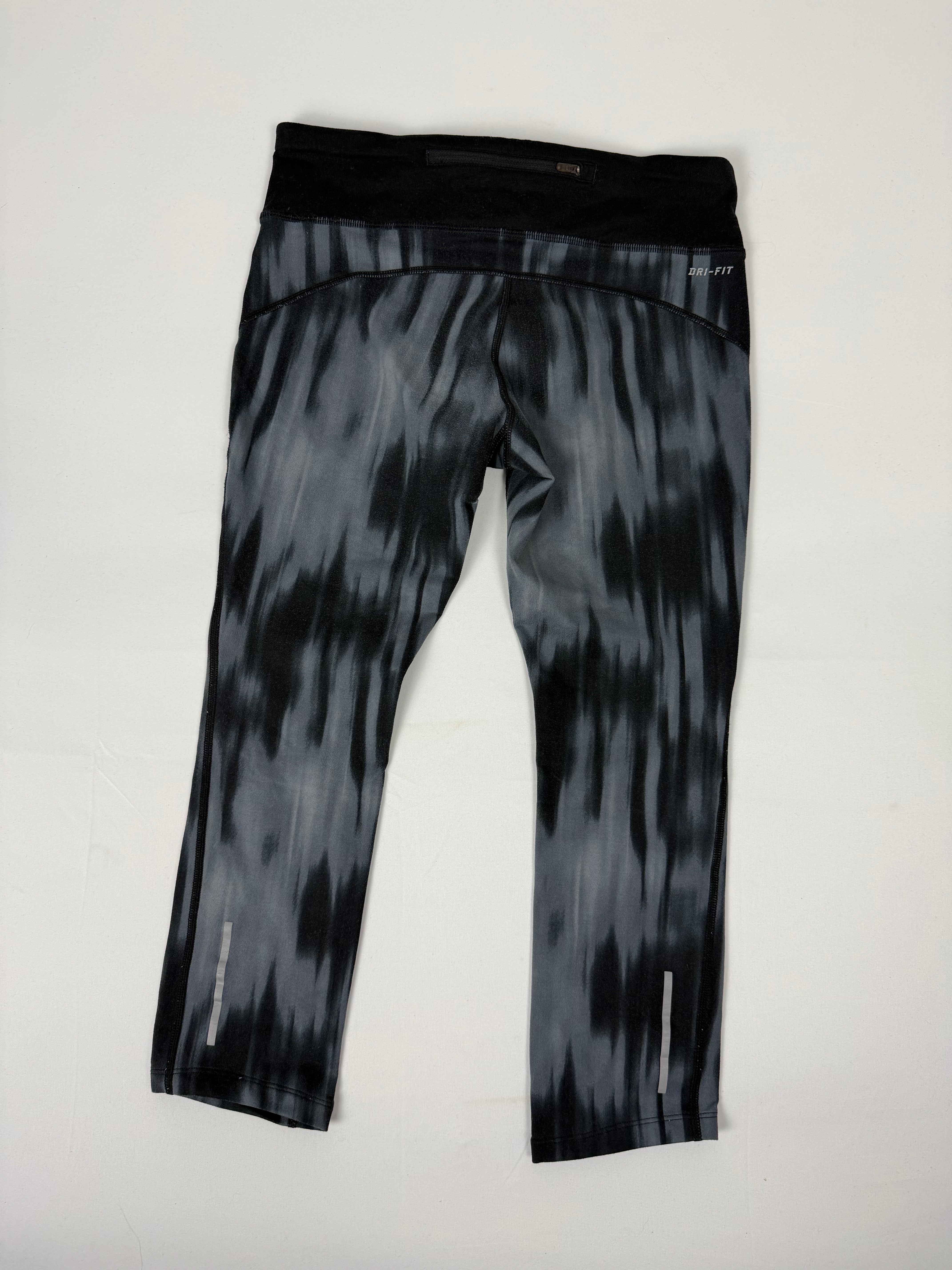 Pantalon droit taille basse en jean noir (XS)