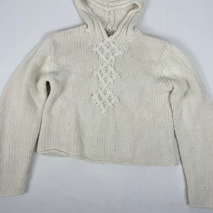 White cream hooded jumper (L)