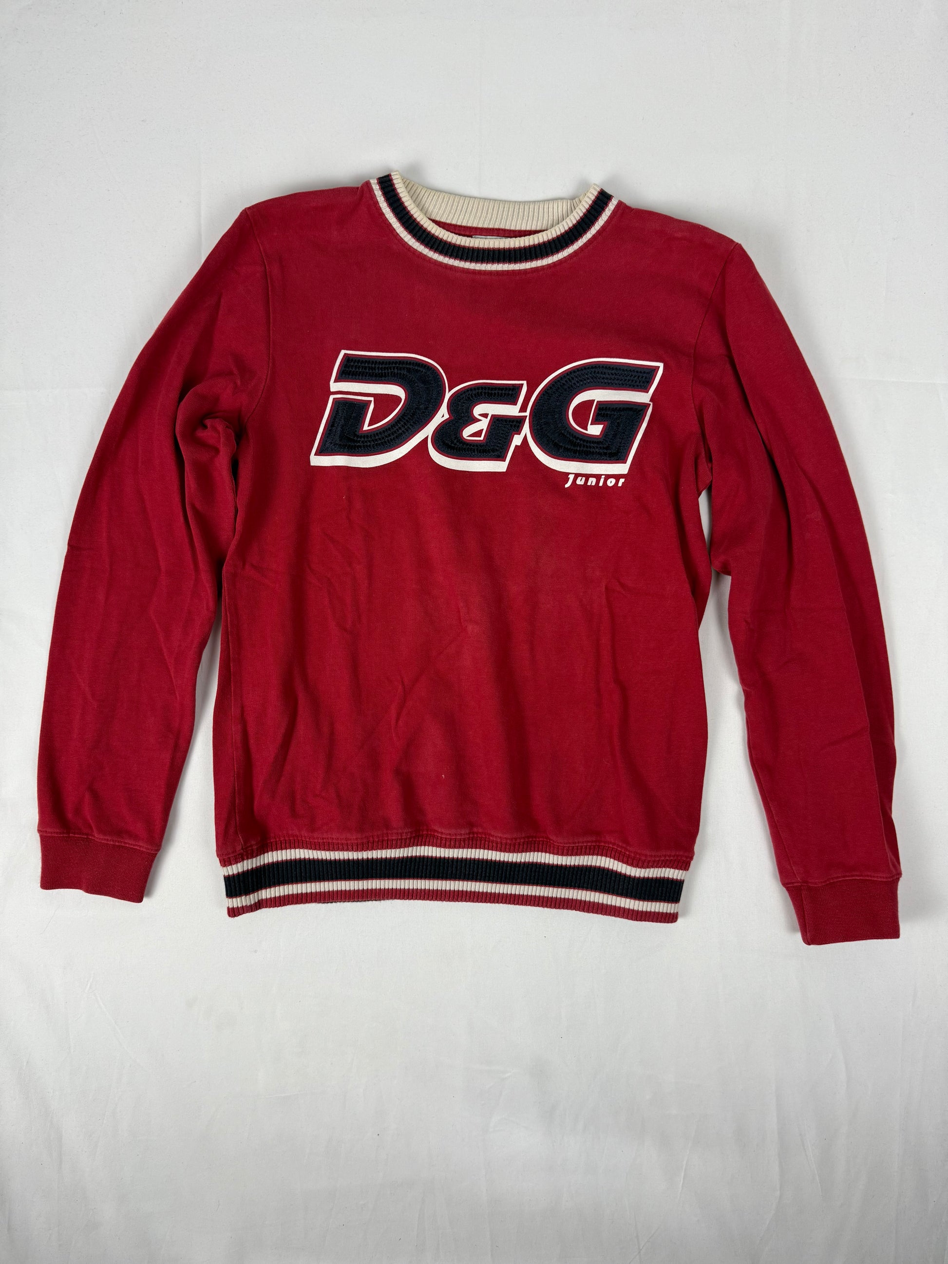 Red round neck sweatshirt (S/M)