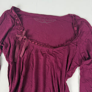 Burgundy coquette long sleeves top (M/L)