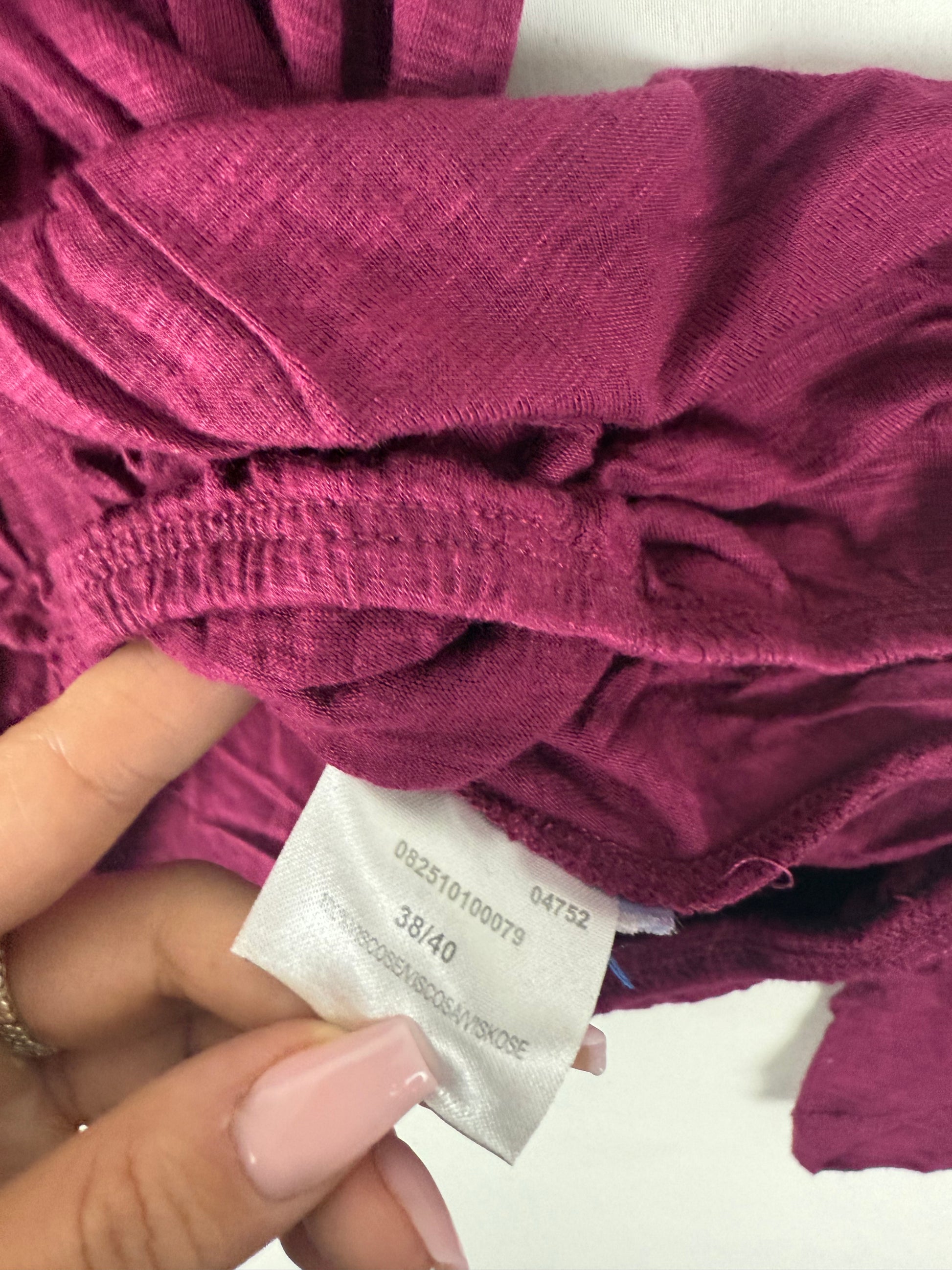 Burgundy coquette long sleeves top (M/L)