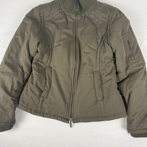 Khaki zip up puffer jacket (M/L)