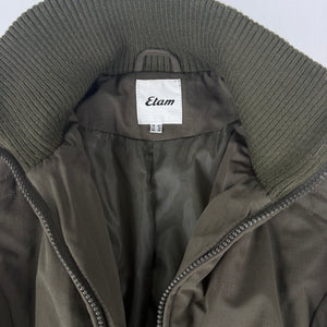 Khaki zip up puffer jacket (M/L)