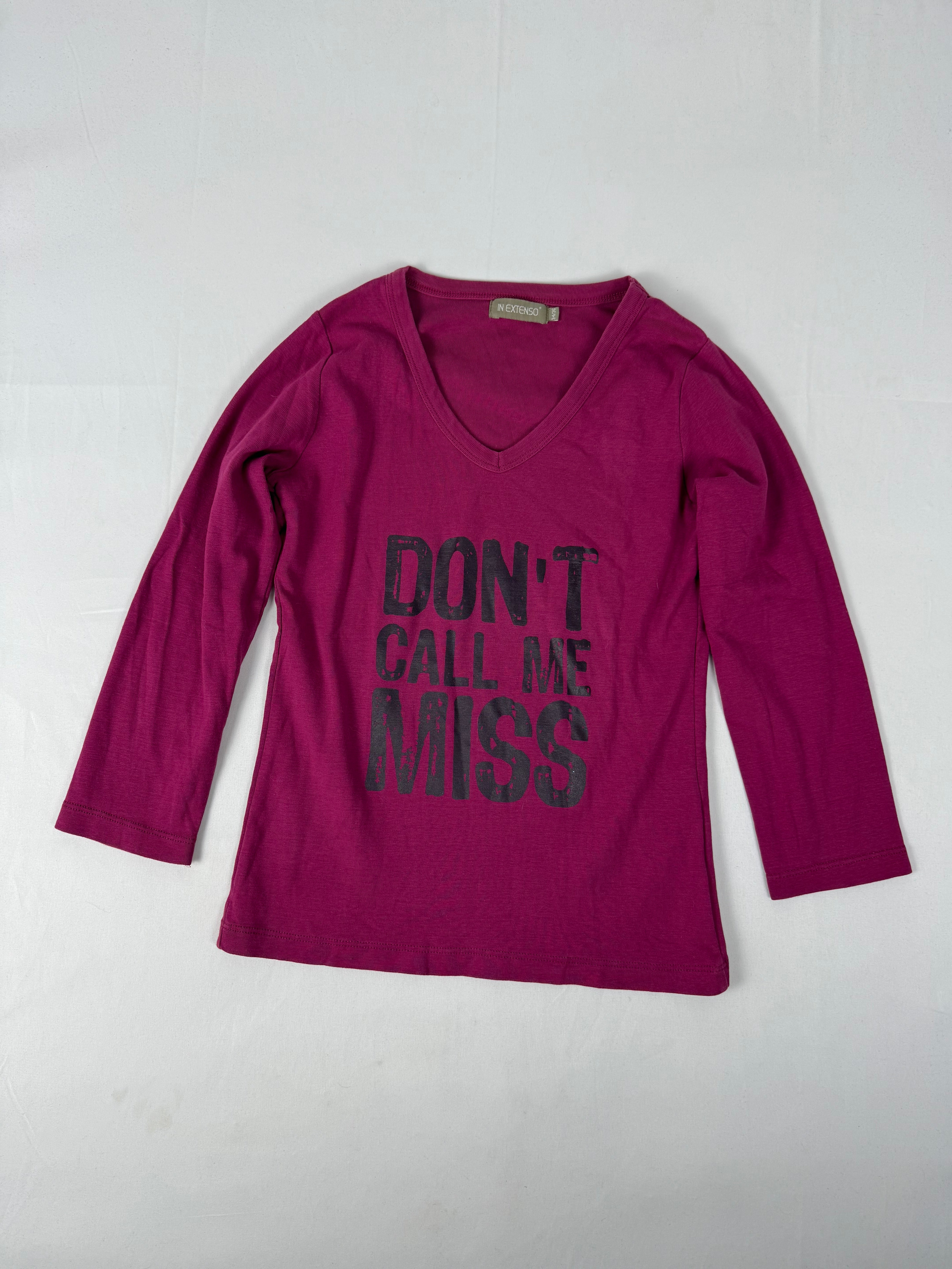 Graphic cotton long sleeves top (S)