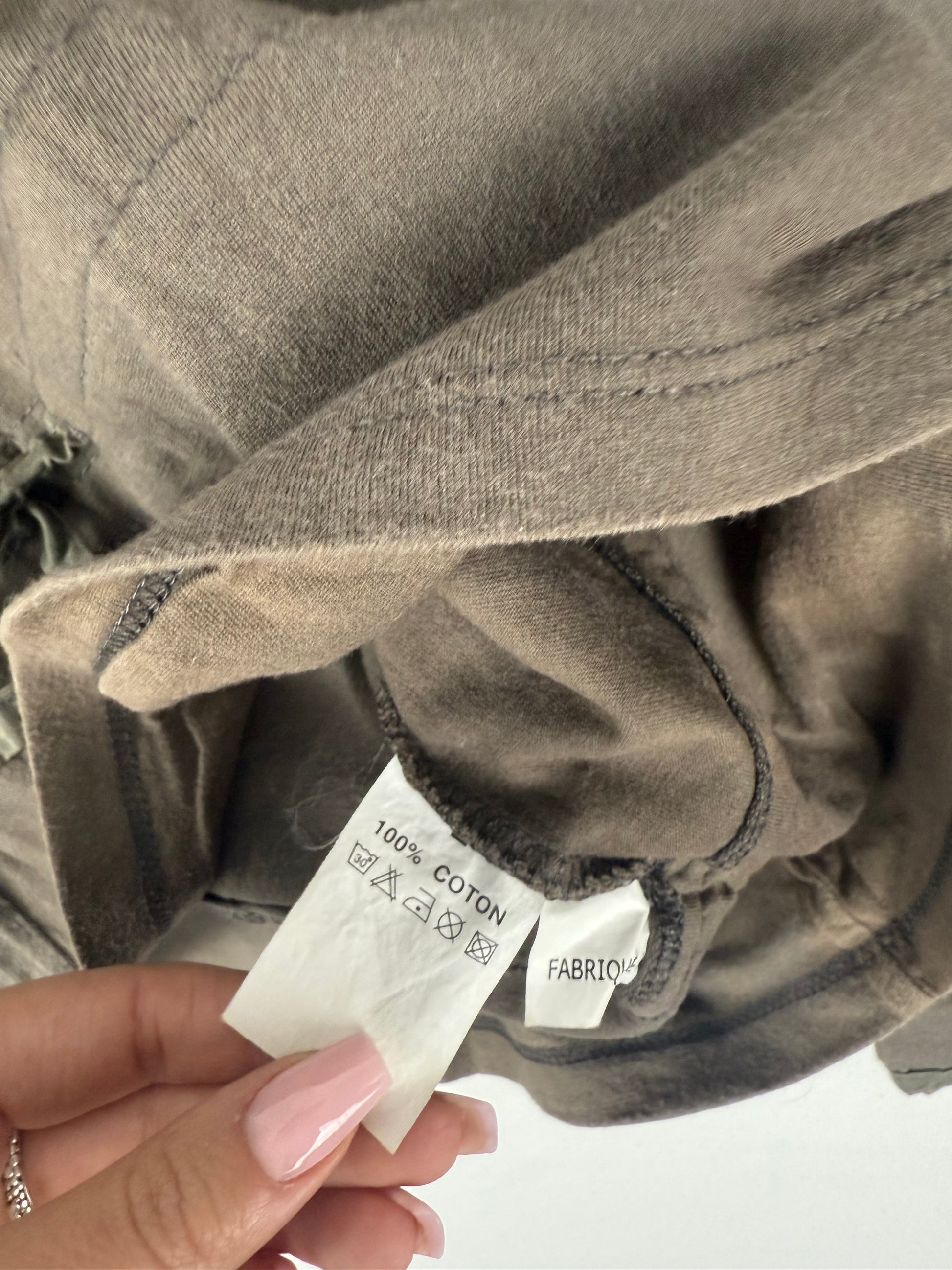 Khaki 100% cotton long sleeves top (S)