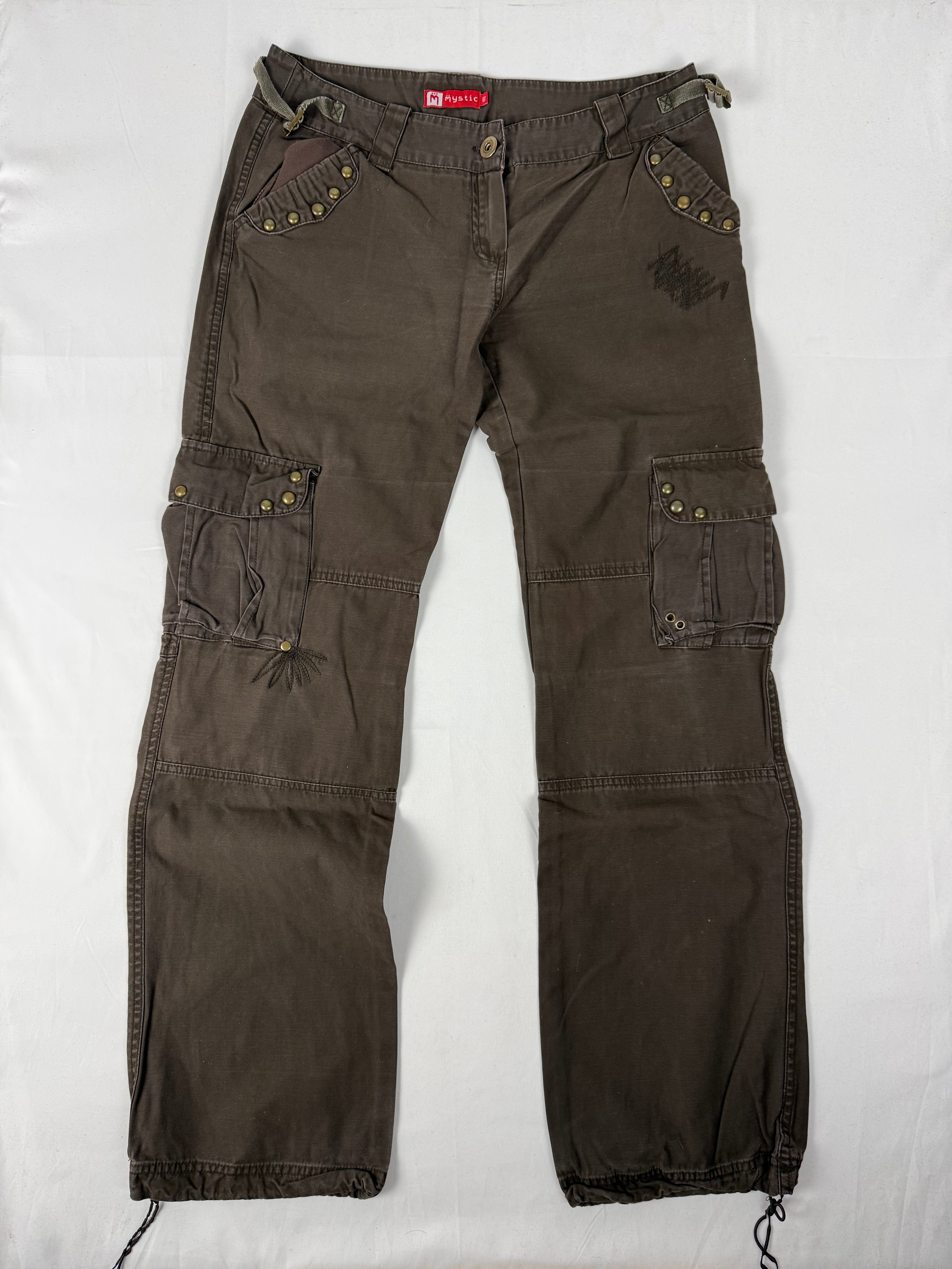 Brown low rise cargo baggy pants (M/L)