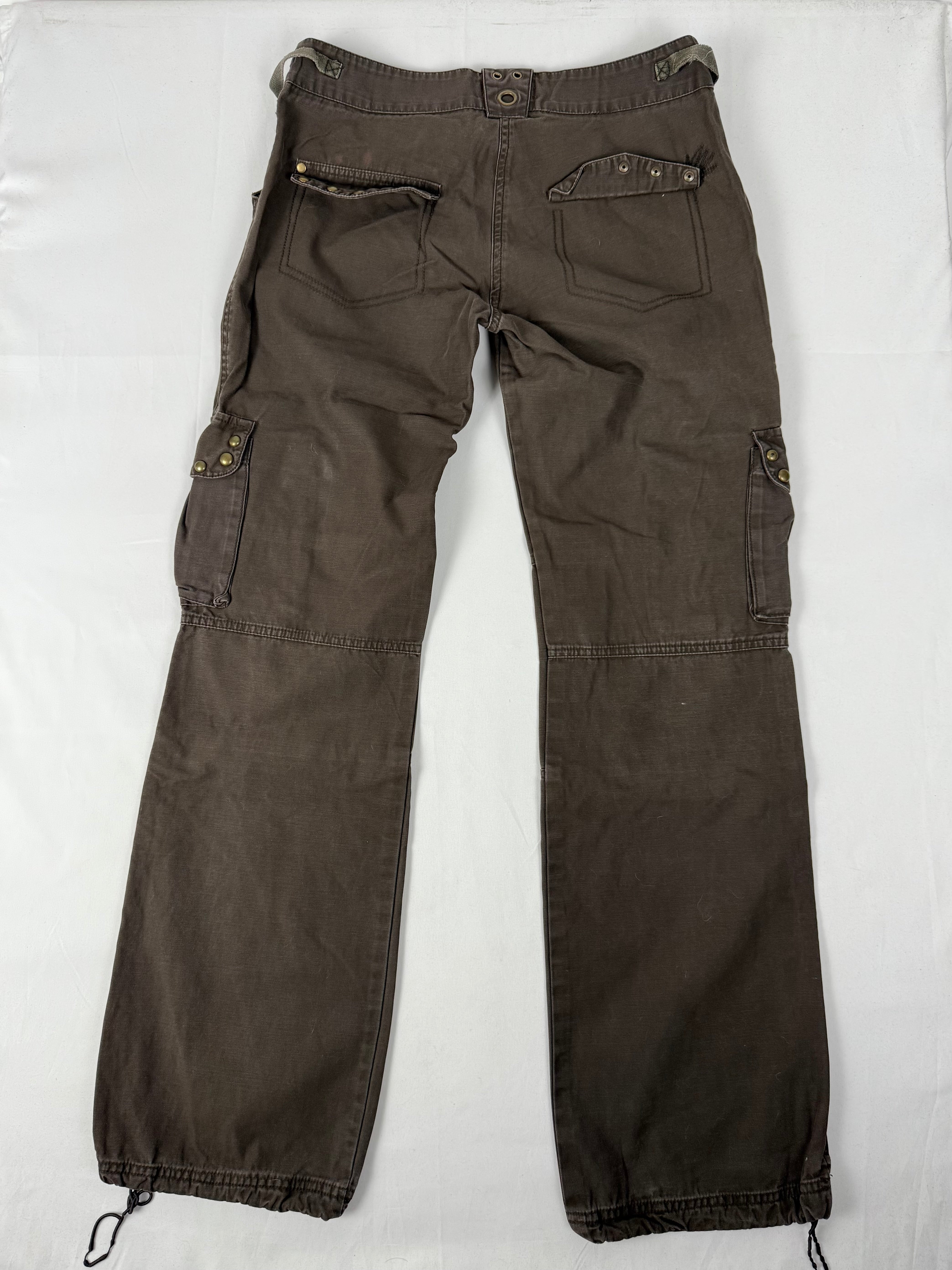 Brown low rise cargo baggy pants (M/L)