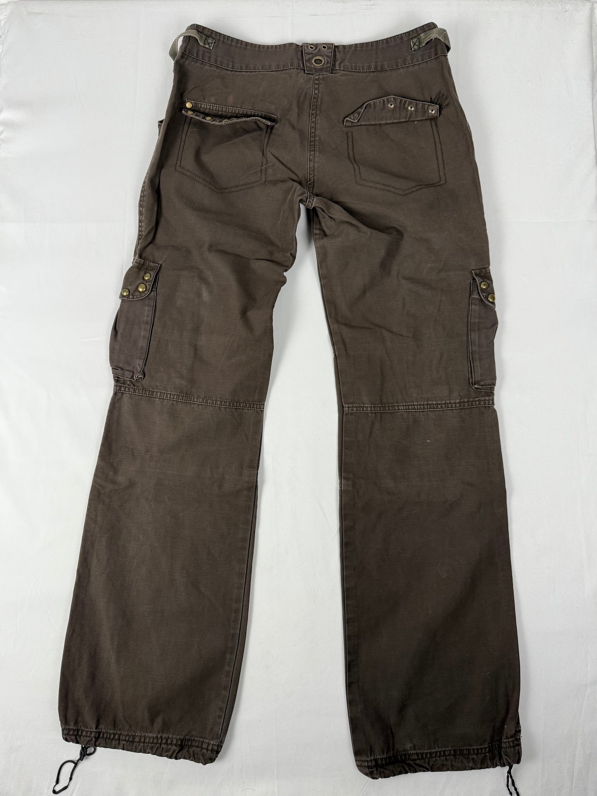 Brown low rise cargo baggy pants (M/L)