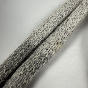 Grey crochet winter scarf