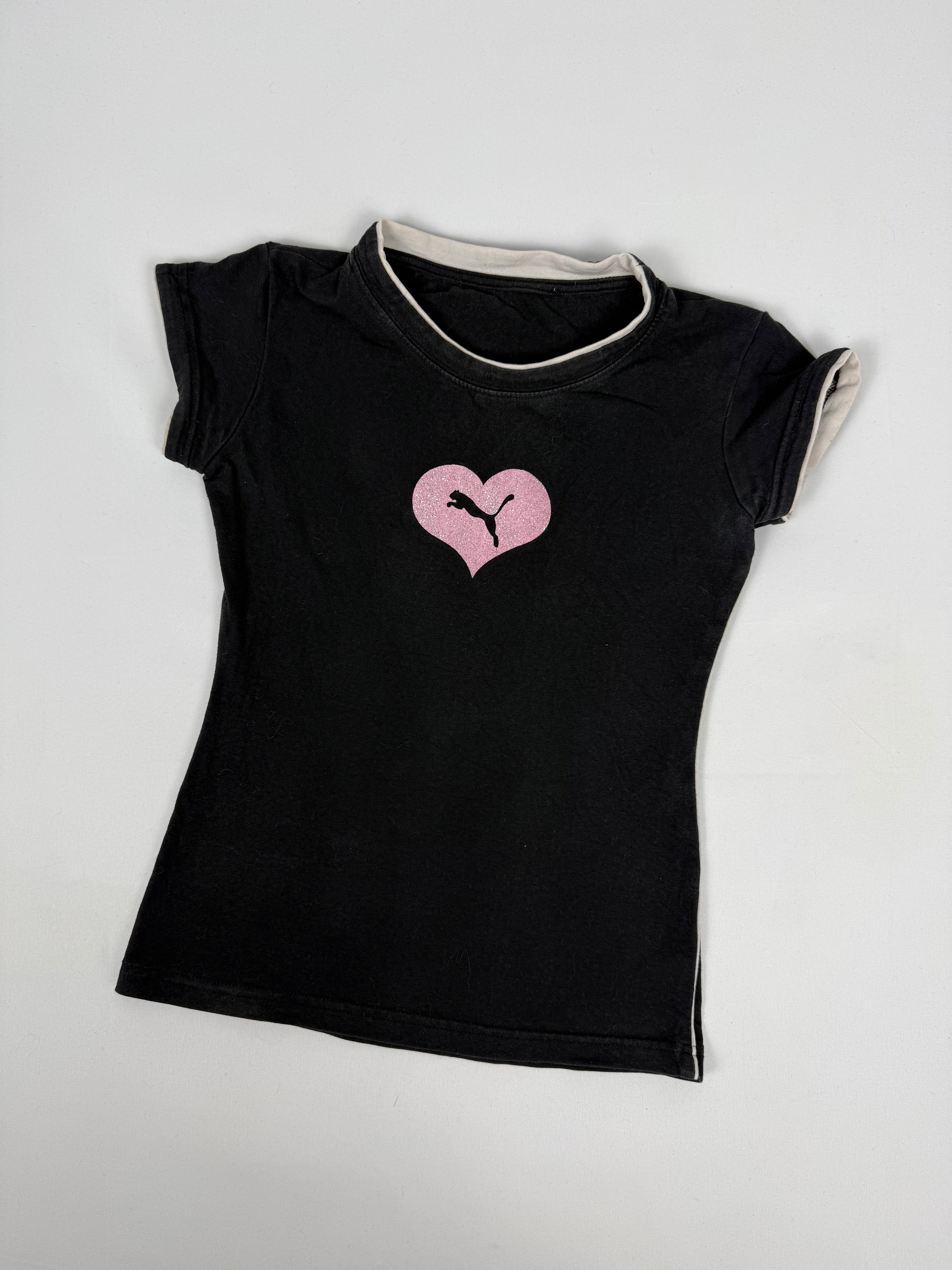 Black tight fit cotton tee (XS)