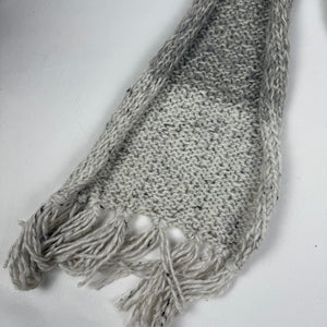 Grey crochet winter scarf