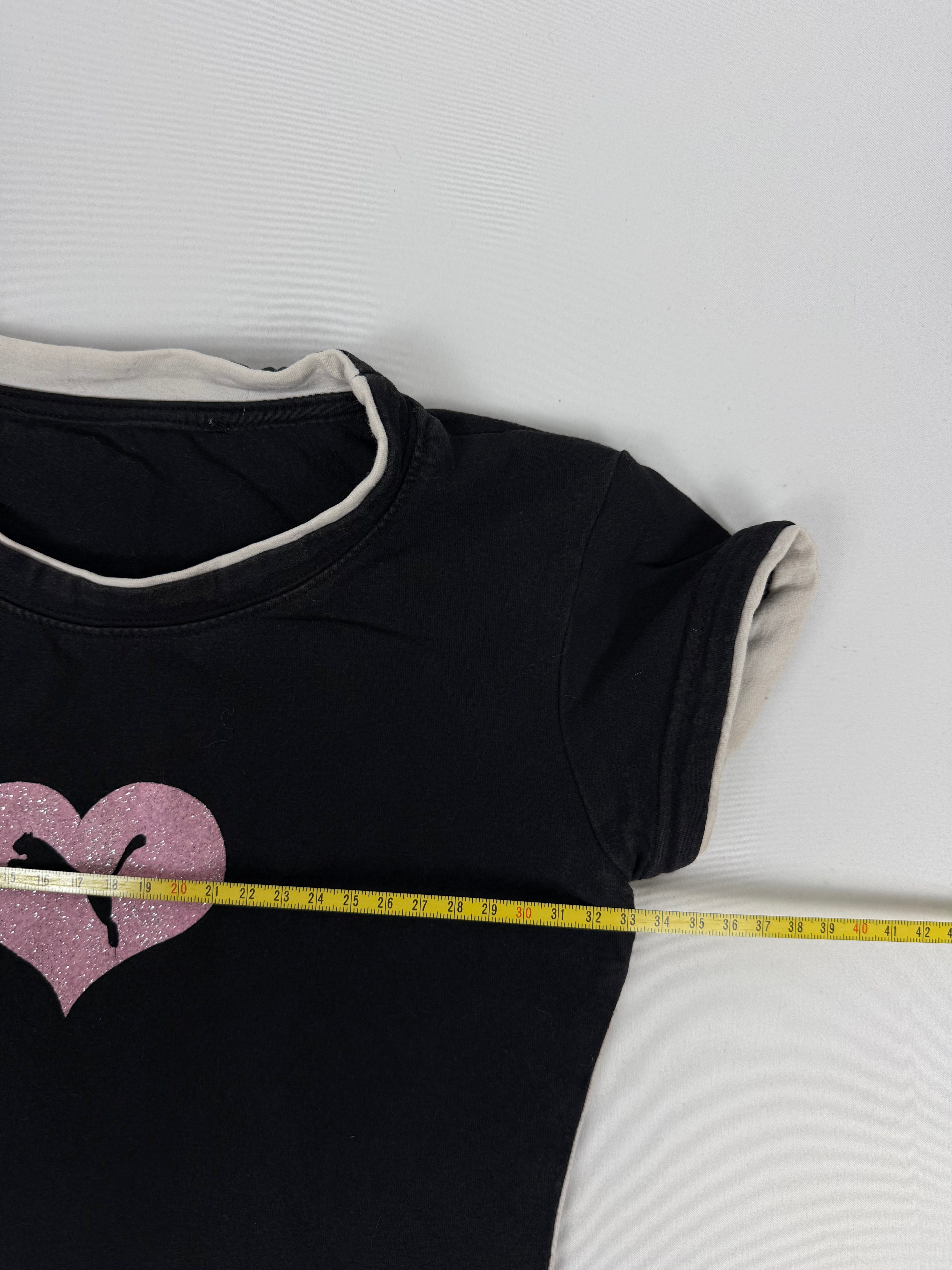 Black tight fit cotton tee (XS)