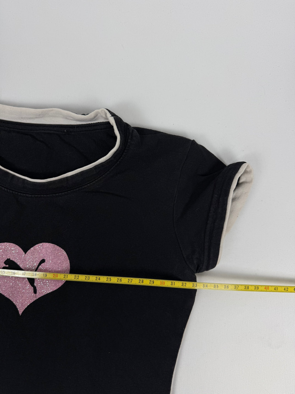 Black tight fit cotton tee (XS)