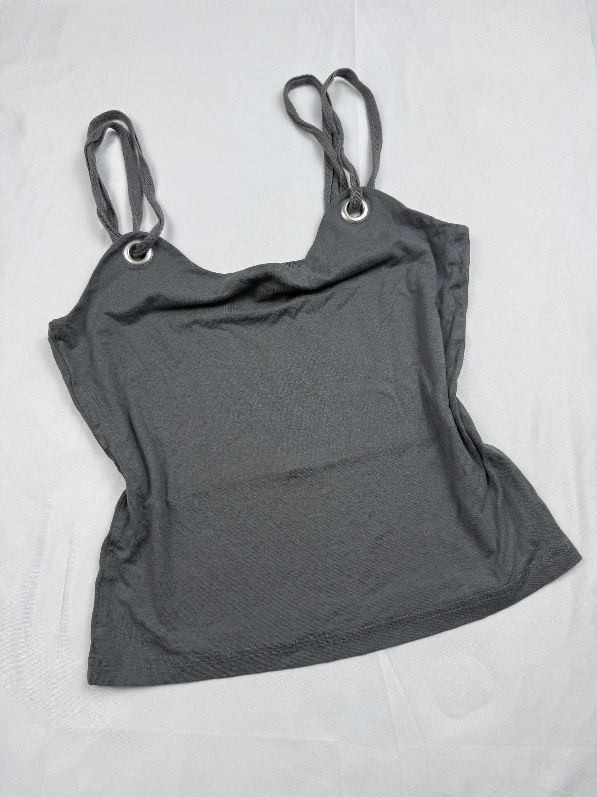 Grey cotton cami top (S/M)