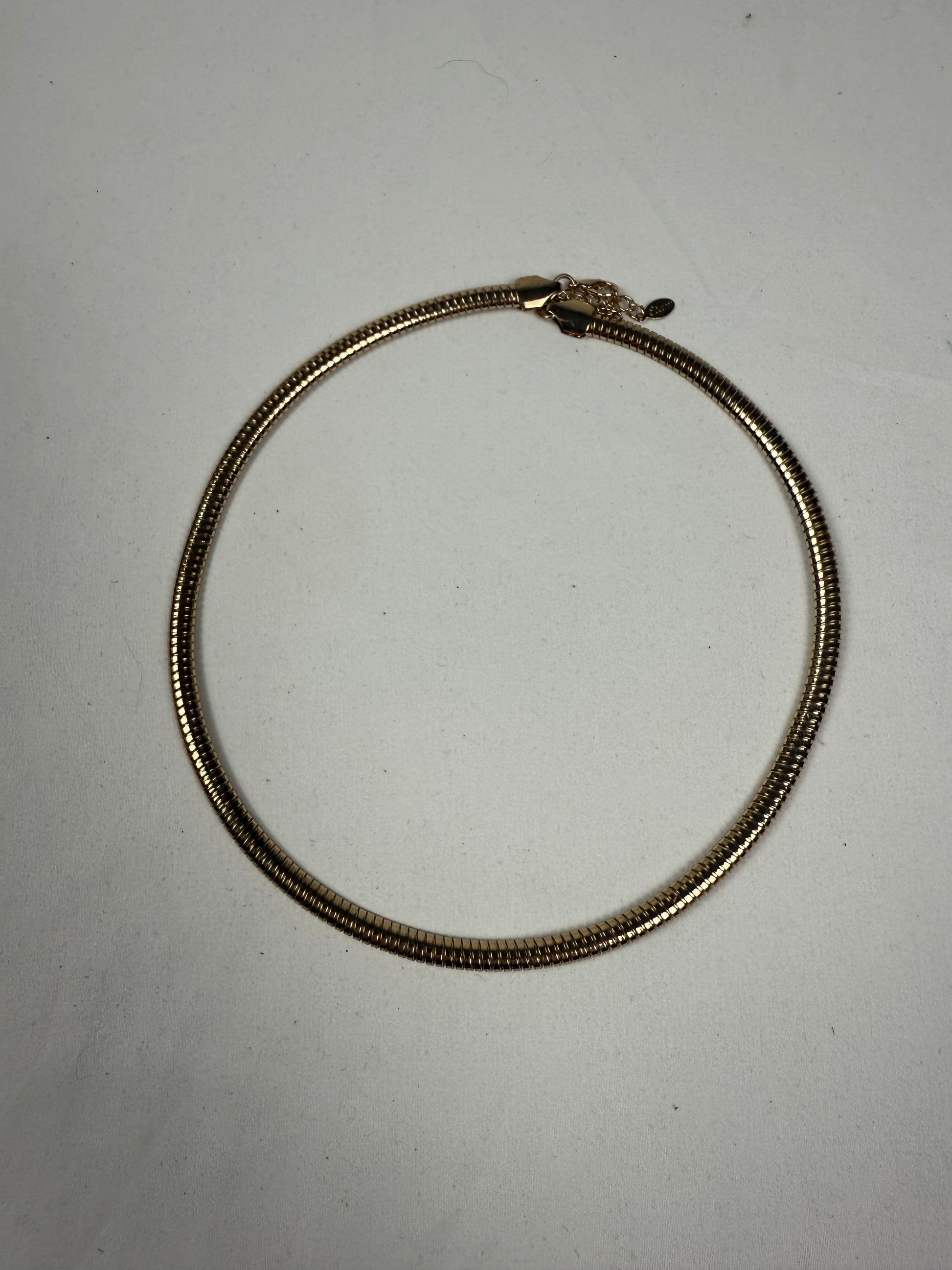 Vintage gold stainless steel choker necklace