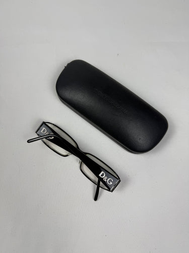 Black rhinestones logo 2000s office siren glasses (with prescription)