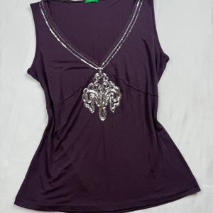 Purple sequins tank top (S/M)