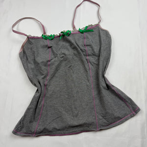 Grey bustier cami top (M)