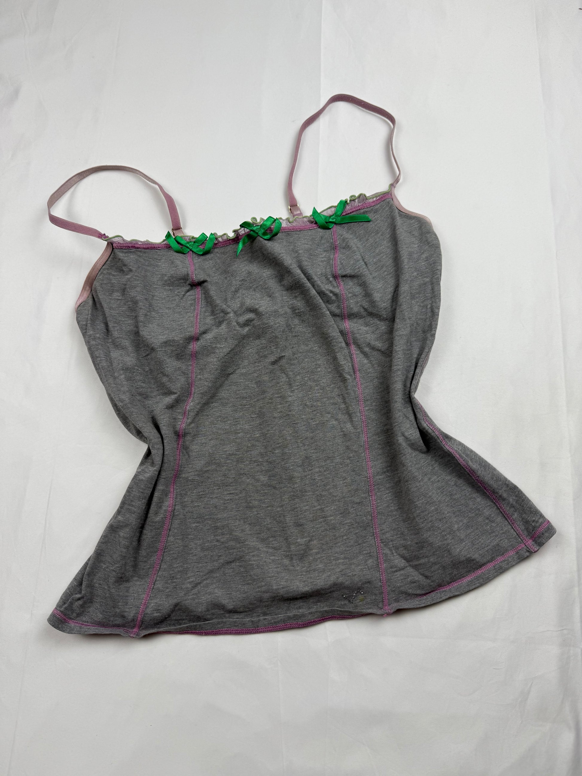 Grey bustier cami top (M)