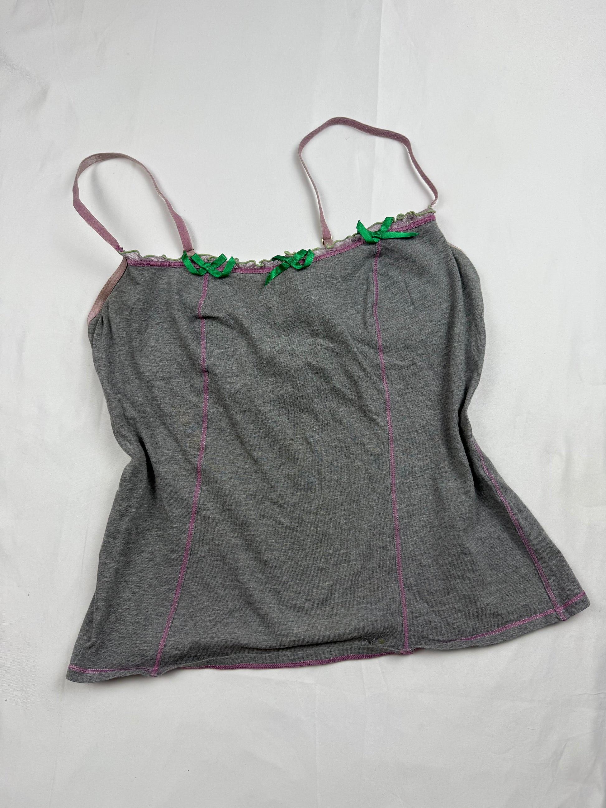 Grey bustier cami top (M)