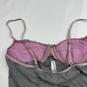 Grey bustier cami top (M)
