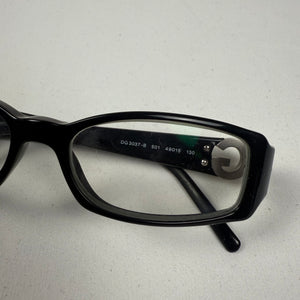 Black rhinestones logo 2000s office siren glasses (no prescription)