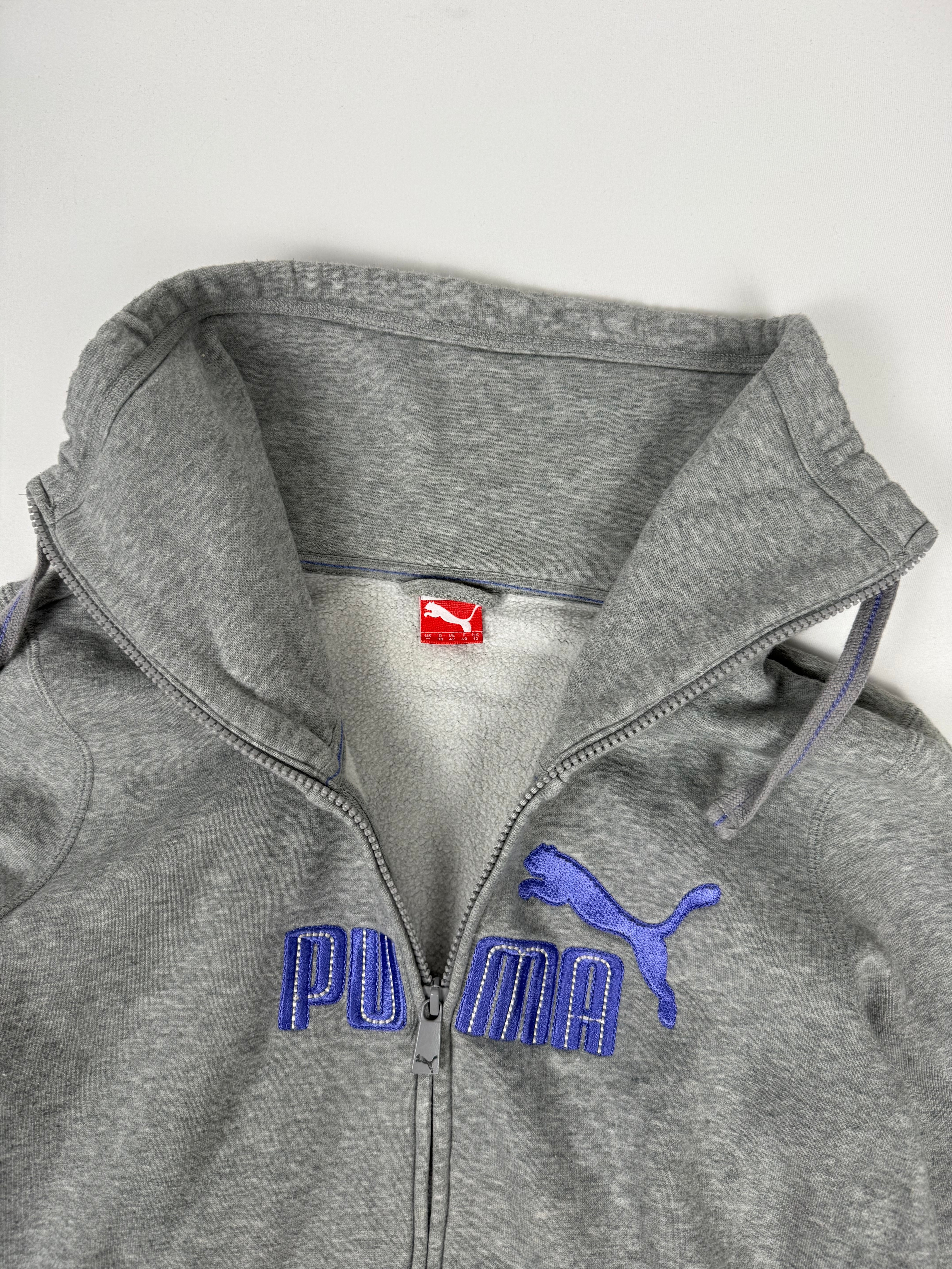 Grey cotton zip up sweatshirt (L)