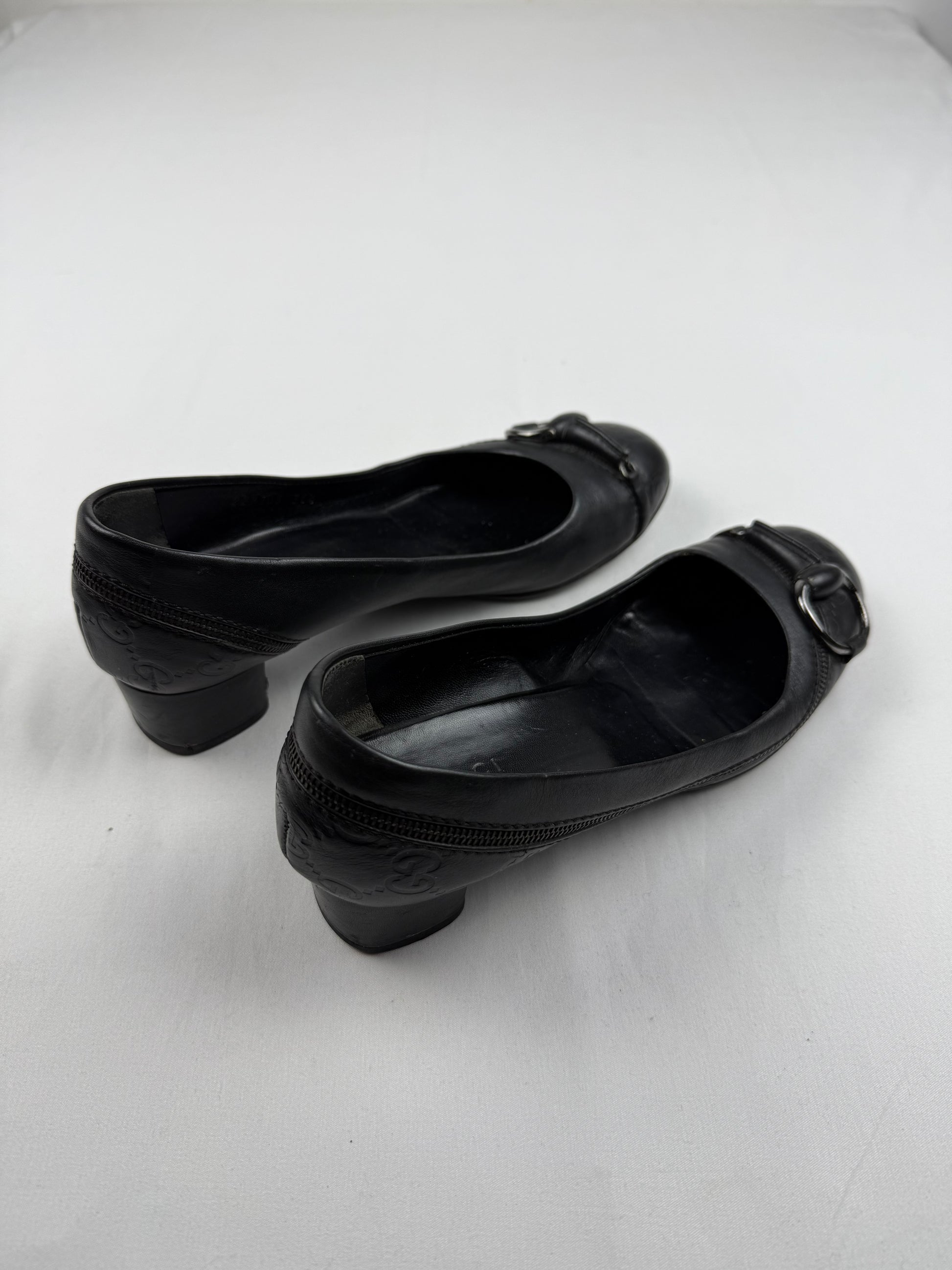 Black monogram ballet flat (36.5)
