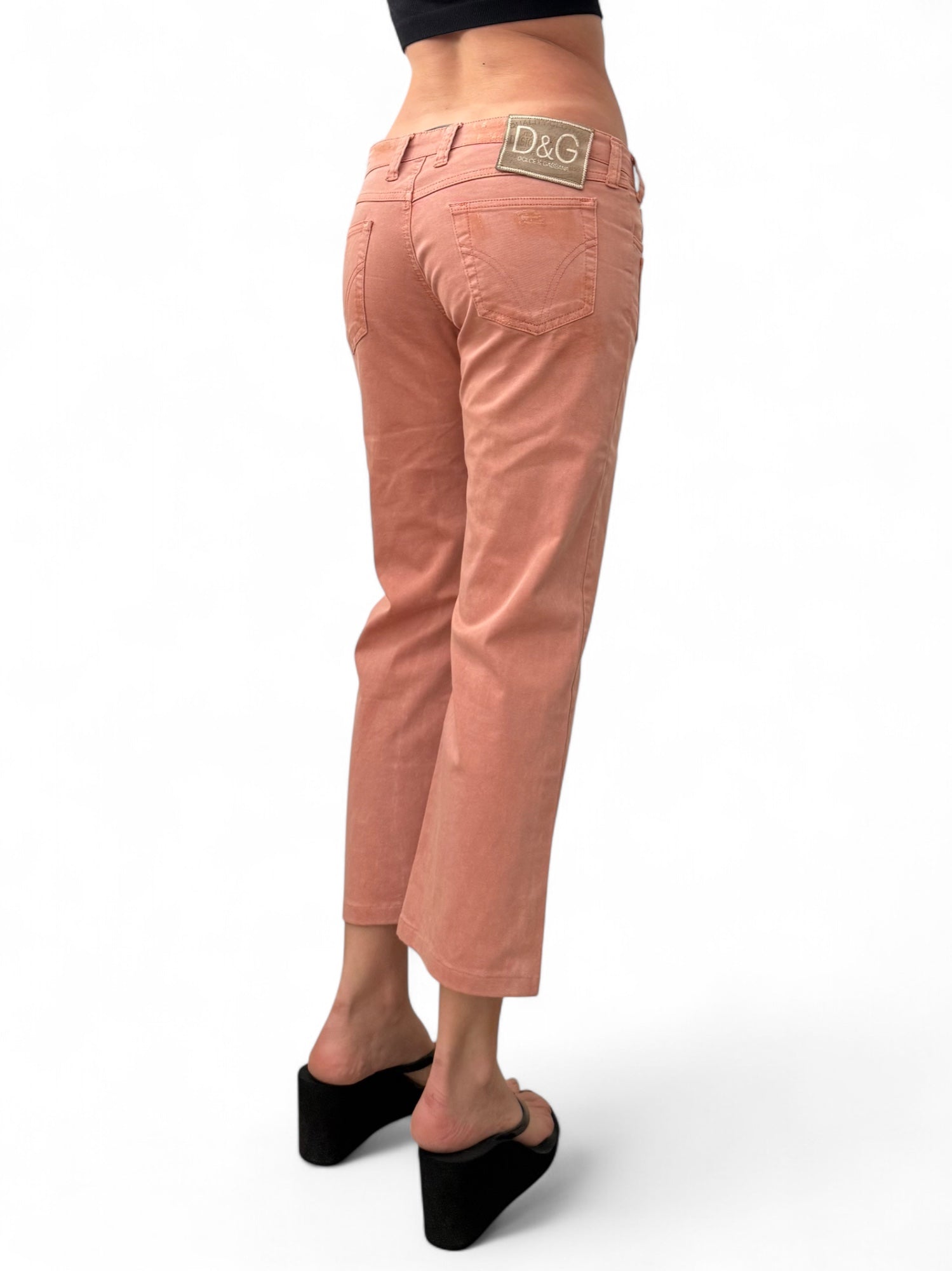Low rise denim capri pants (M)