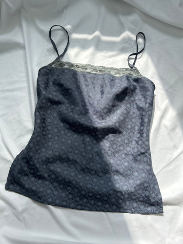 Grey silky babydoll cami top (S/M)